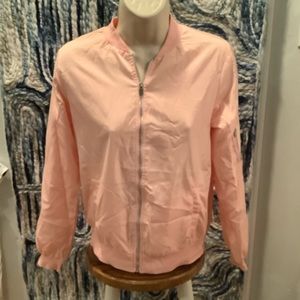 Millennial pink bomber jacket